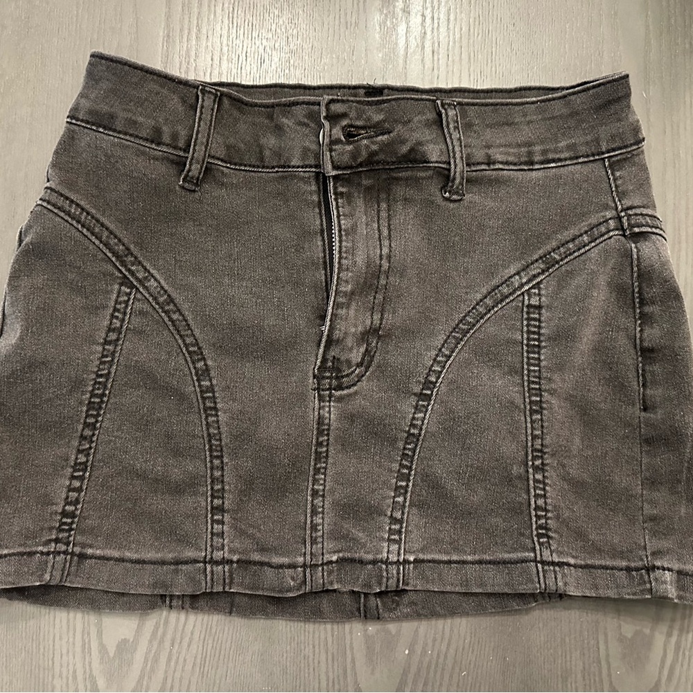 Low Waist Denim Skirt Y2k Cargo Skirt - Size Small